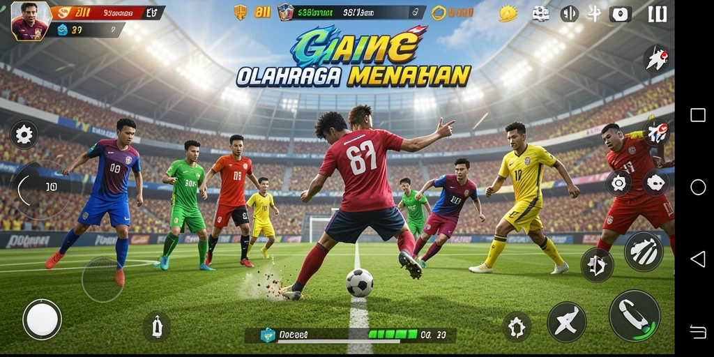 Tampilan gameplay menakjubkan di dalam 8II, penuh aksi olahraga.
