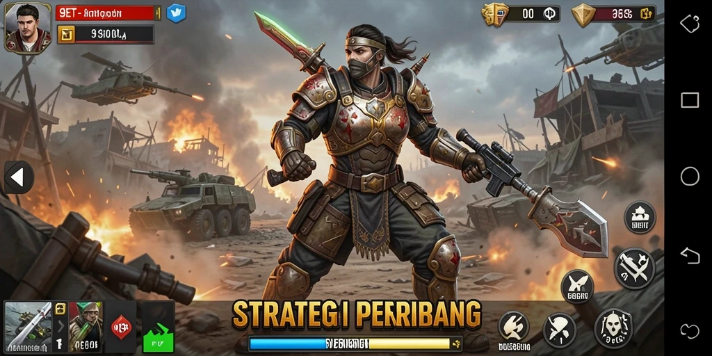 Tampilan gameplay yang intens dan strategi dalam 9ET.