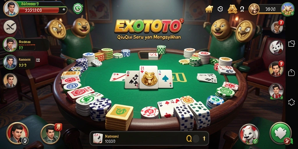 Gameplay menarik dari EXOTOTO yang menampilkan aksi QiuQiu seru.