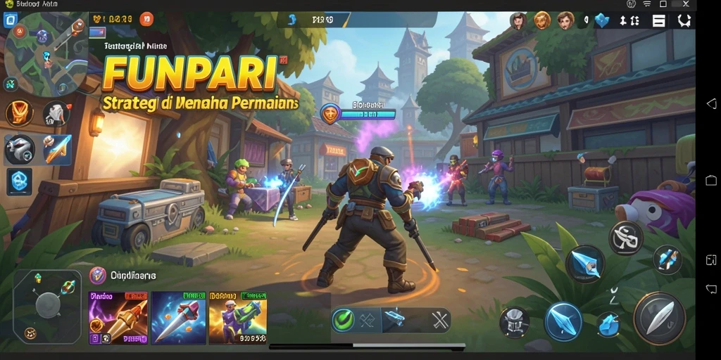 Tampilan gameplay FUNPARI yang menampilkan strategi mendalam dan interaksi tim.
