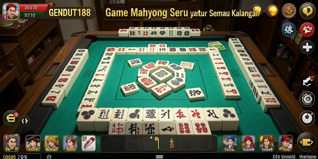 Tampilan gameplay seru di GENDUT188 dengan Mahjong yang menantang.