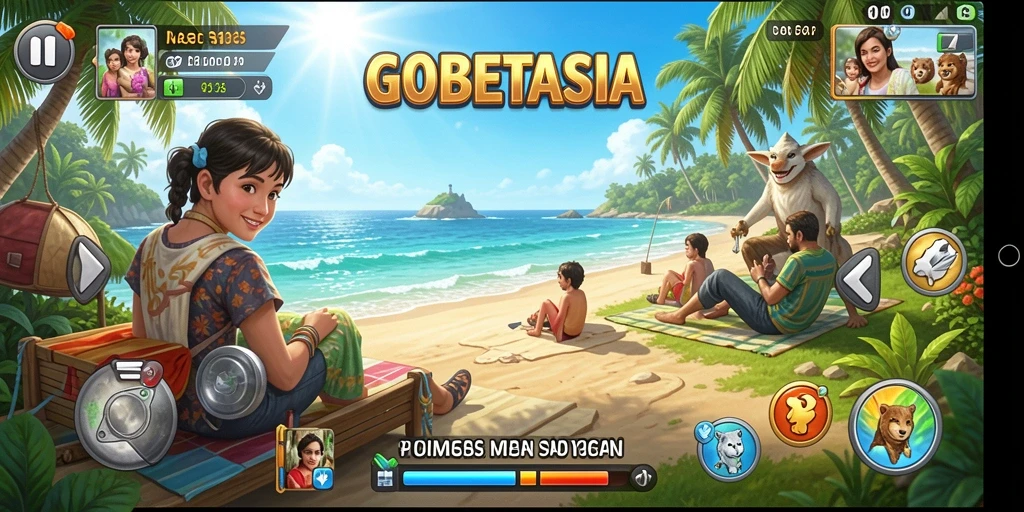 Tampilan gameplay GOBETASIA yang ceria dan mengasyikkan.