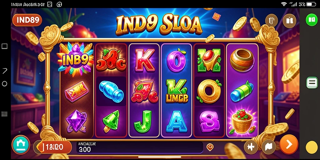 Tampilan gameplay Slot IND89 yang menakjubkan dan penuh warna.