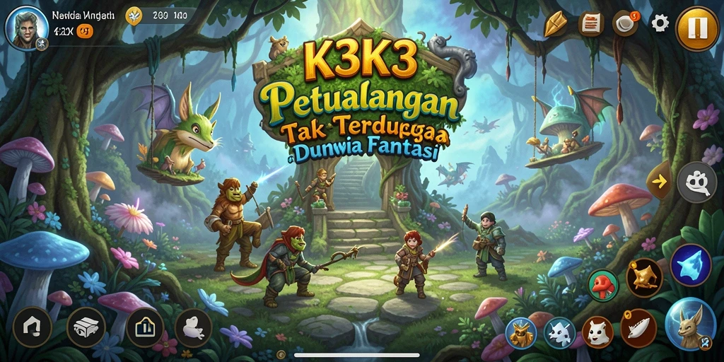 Tampilan gameplay K3K3 yang menakjubkan dan menantang.