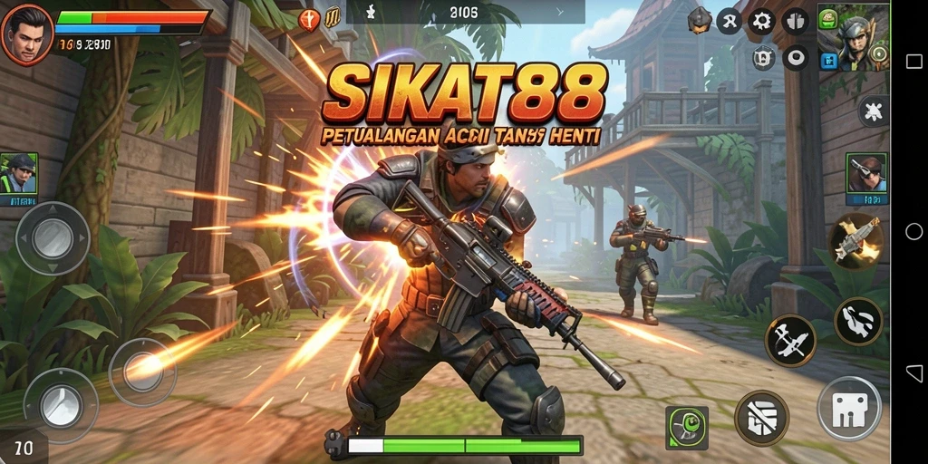 Tampilan gameplay seru di SIKAT88 saat beraksi.