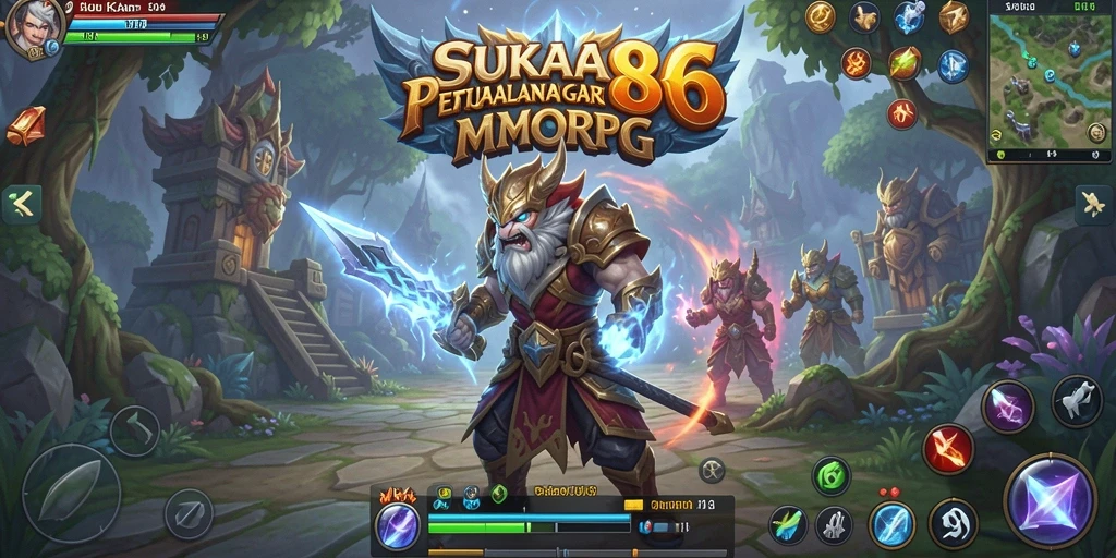 Tampilan gameplay penuh aksi dalam dunia SUKA86 yang memukau.