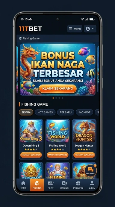 Tampilan utama aplikasi 11tbet dengan berbagai pilihan aplikasi populer.